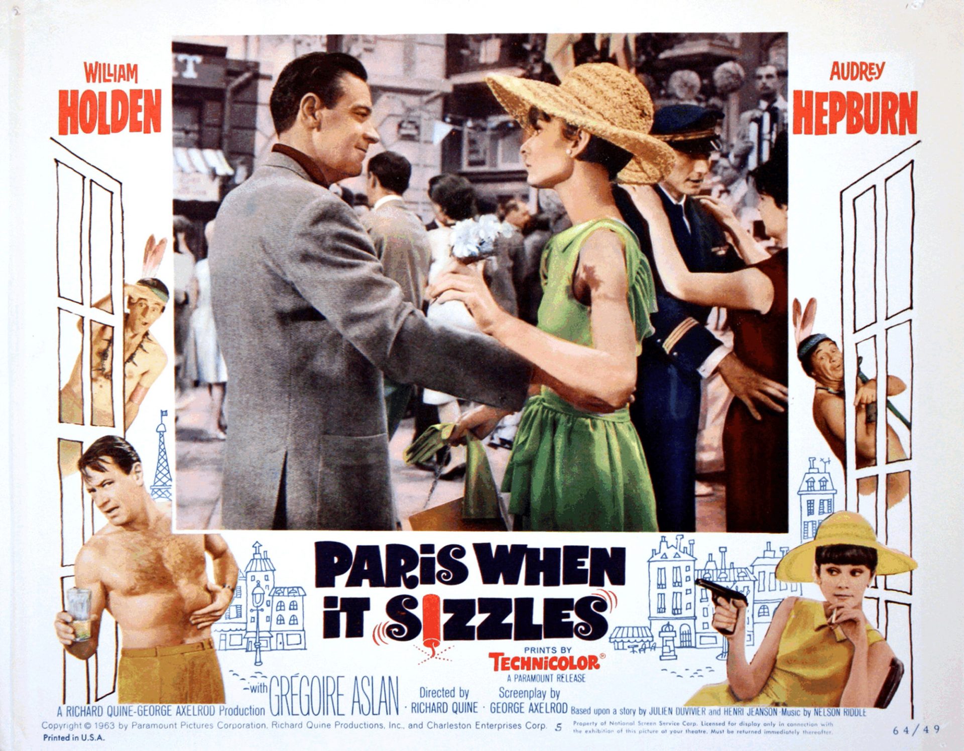 Audrey Hepburn, Paris when it sizzles (1964) starring William Holden